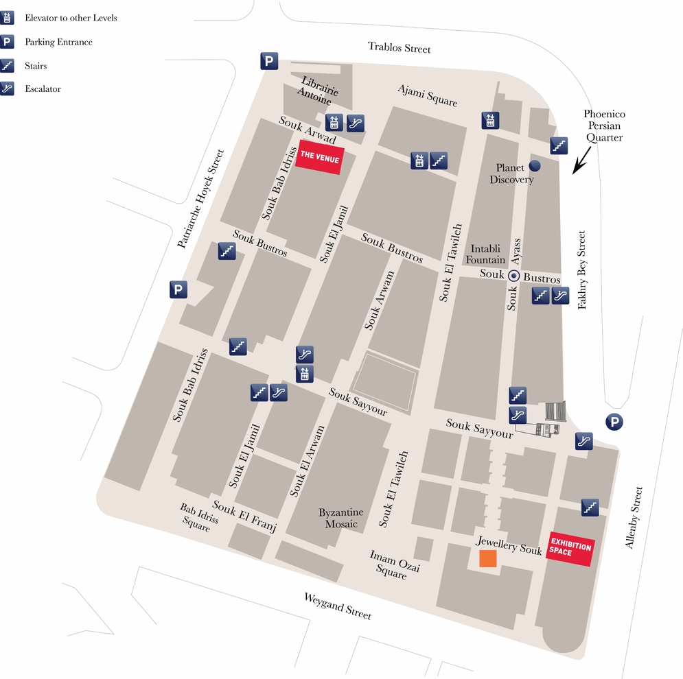 Beirut Souks Map Isl#8D4BF0 - Khatt Foundation